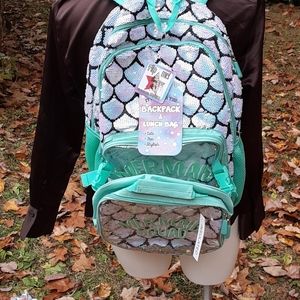 A22 SEQUIN MERMAID SQUAD BACKPACK & LUNCH BAG